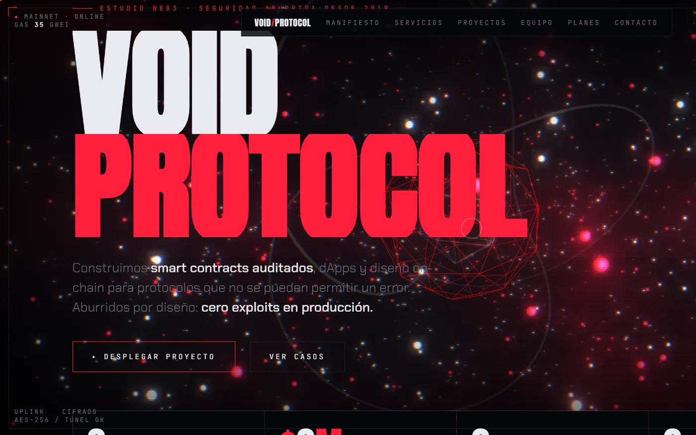 Vista de la web VOID Protocol